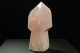 Free-Standing Polished Rose Quartz Sculpture - Madagascar #299626-1